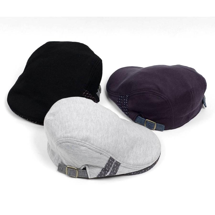 ハンチング 久留米絣 ダブル パイピング ライン スウェット 無地 メンズ レディース ハンチング キャスケット キャップ 秋冬 帽子 フリーサイズ58cm 3色 |  | 10