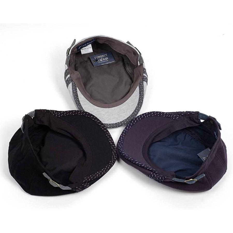 ハンチング 久留米絣 ダブル パイピング ライン スウェット 無地 メンズ レディース ハンチング キャスケット キャップ 秋冬 帽子 フリーサイズ58cm 3色 |  | 11