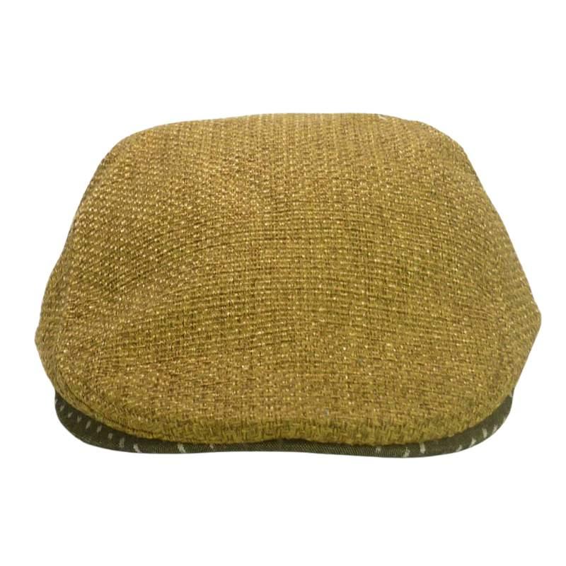 ハンチング 久留米カスリ ツバポリジュート 麦わら風 生地 無地 メンズ レディース ハンチング キャスケット キャップ 秋冬 帽子 フリーサイズ58cm  送料無料 |  | 03