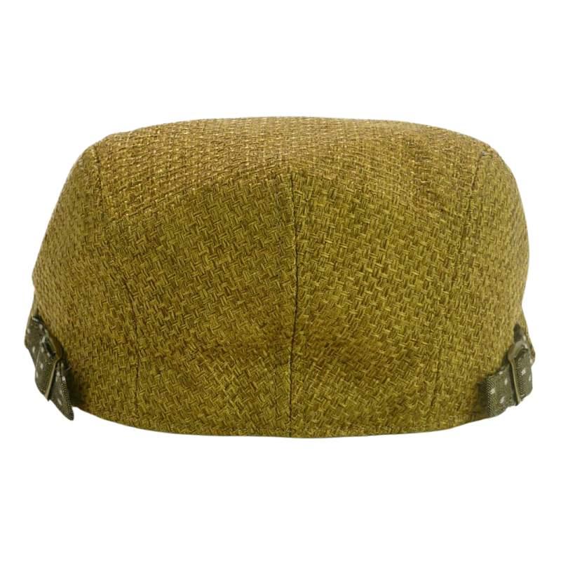 ハンチング 久留米カスリ ツバポリジュート 麦わら風 生地 無地 メンズ レディース ハンチング キャスケット キャップ 秋冬 帽子 フリーサイズ58cm  送料無料 |  | 05
