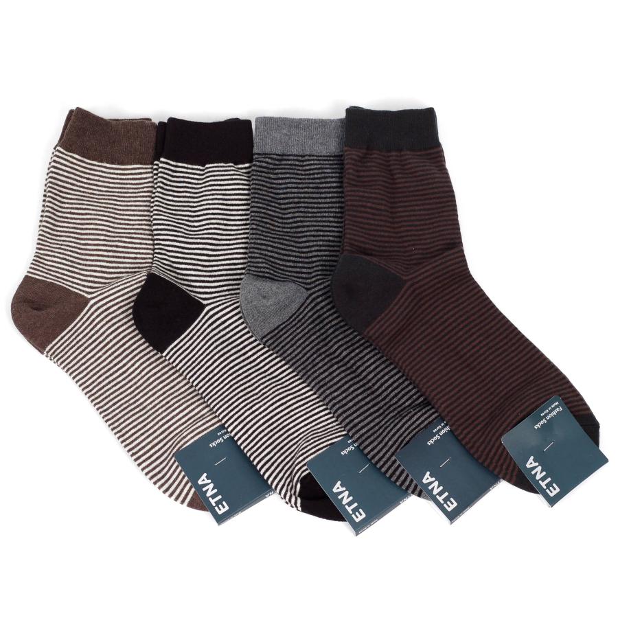 ４足セット 送料無料 メンズ 靴下 メンズソックス ビジネス カジュアル ソフト 細い ピン ストライプ ボーダー ライン 韓国ファッション 段柄 韓国製 |  | 01