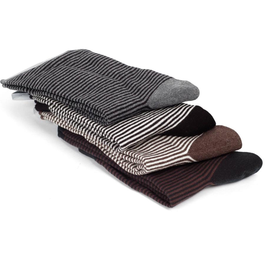 ４足セット 送料無料 メンズ 靴下 メンズソックス ビジネス カジュアル ソフト 細い ピン ストライプ ボーダー ライン 韓国ファッション 段柄 韓国製 |  | 03