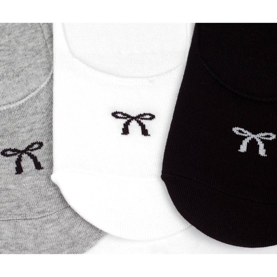 フットカバー レディース 脱げにくい 靴下 浅履き かわいいリボン柄 シリコン付き 滑り止め ゴムバンド付き パンプス用 ソックス、送料無料 韓国製 |  | 02