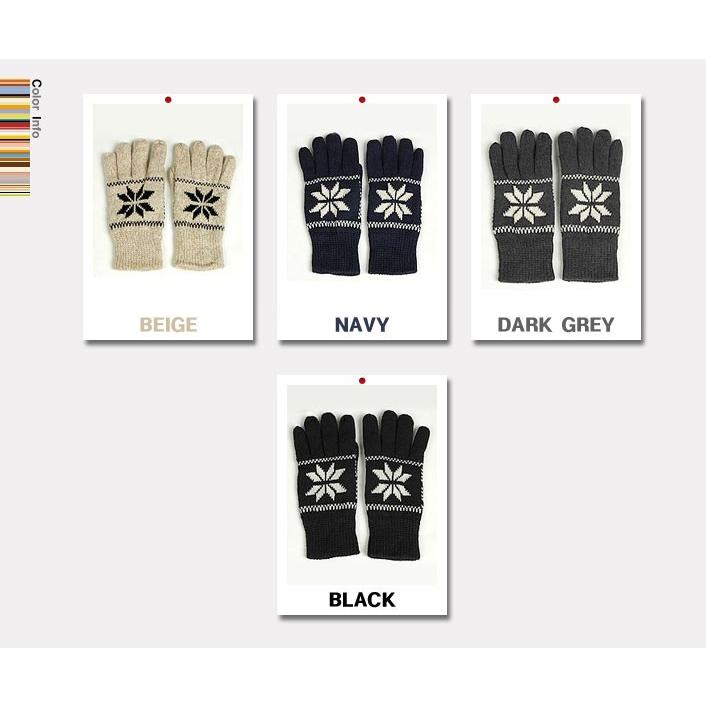 手袋 メンズ 温かい 起毛素材 内側 冬の雪結晶 雪柄 デザイン 男性 グローブ アクリル ニット 手袋 防寒 防風 ブラック ネイビー ベージュ ダークグレー ４色 |  | 01