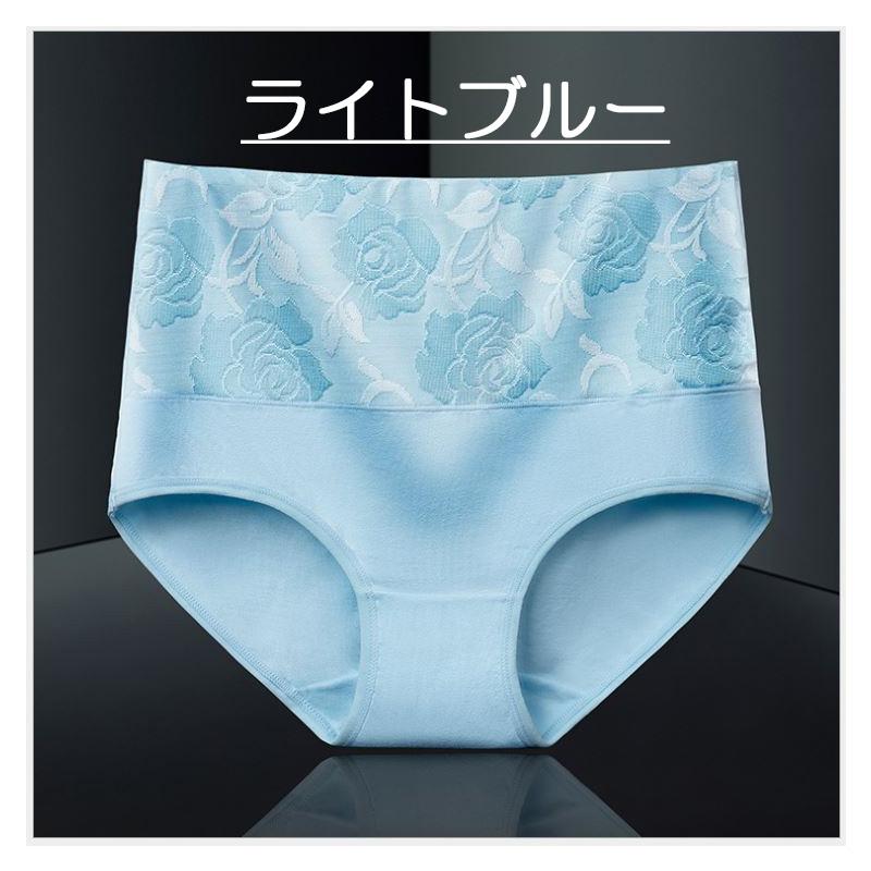 3枚セット バラ模様 ショーツ レディース 綿 深め 深履き 女性 インナー パンツ 下着 伸縮性 フィット感 ハイウエスト 敬老の日 |  | 37