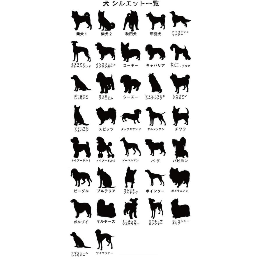 表札のアトリエ ガラス表札 ステンレス板付き 150x80mm  わんこと一緒（選べる犬種）