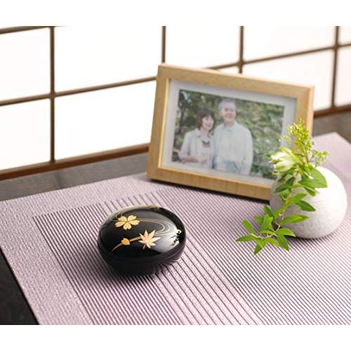 ソウルプチポット ミニ骨壷 木製 蒔絵あわせ 春秋流水 漆器 手元供養 分骨用 ミニ骨壺 123 ソウルプチポット 蒔絵あわせ