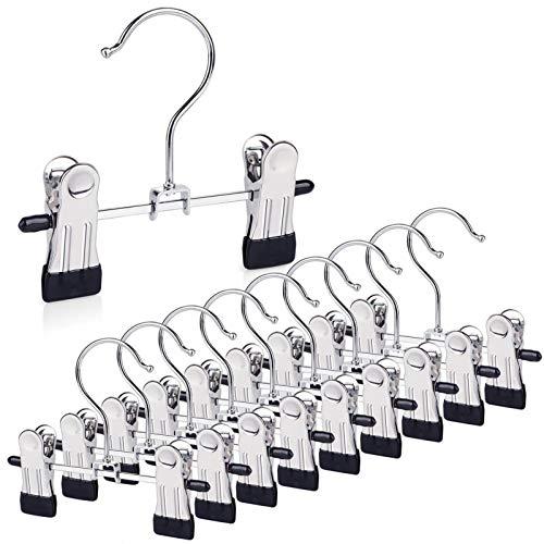 HULISEN 洗濯バサミ フック付き ステンレス製 洗濯ピンチ 錆びに強く すべらない モノクリップ 洗濯ばさみ ハンガー (2個洗濯ばさみ