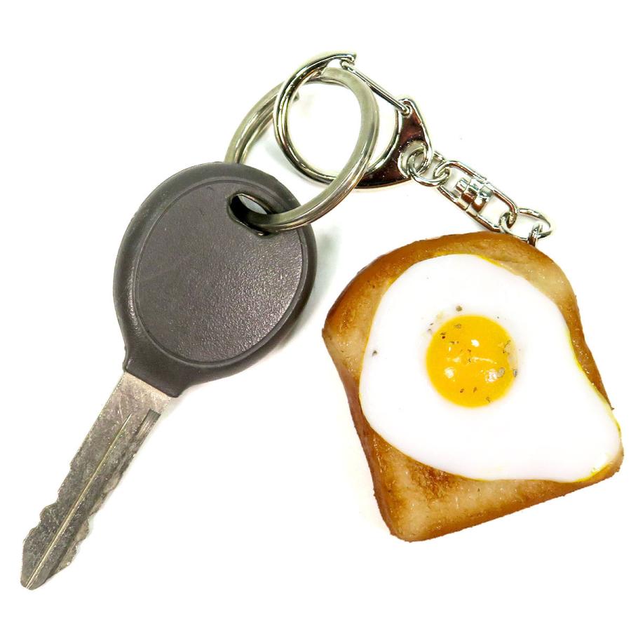 honuu 正規品Stringting 目玉焼きストラップ♡セレブ愛用 食品サンプル 食べちゃいそうな目玉焼きトースト キーホルダー
