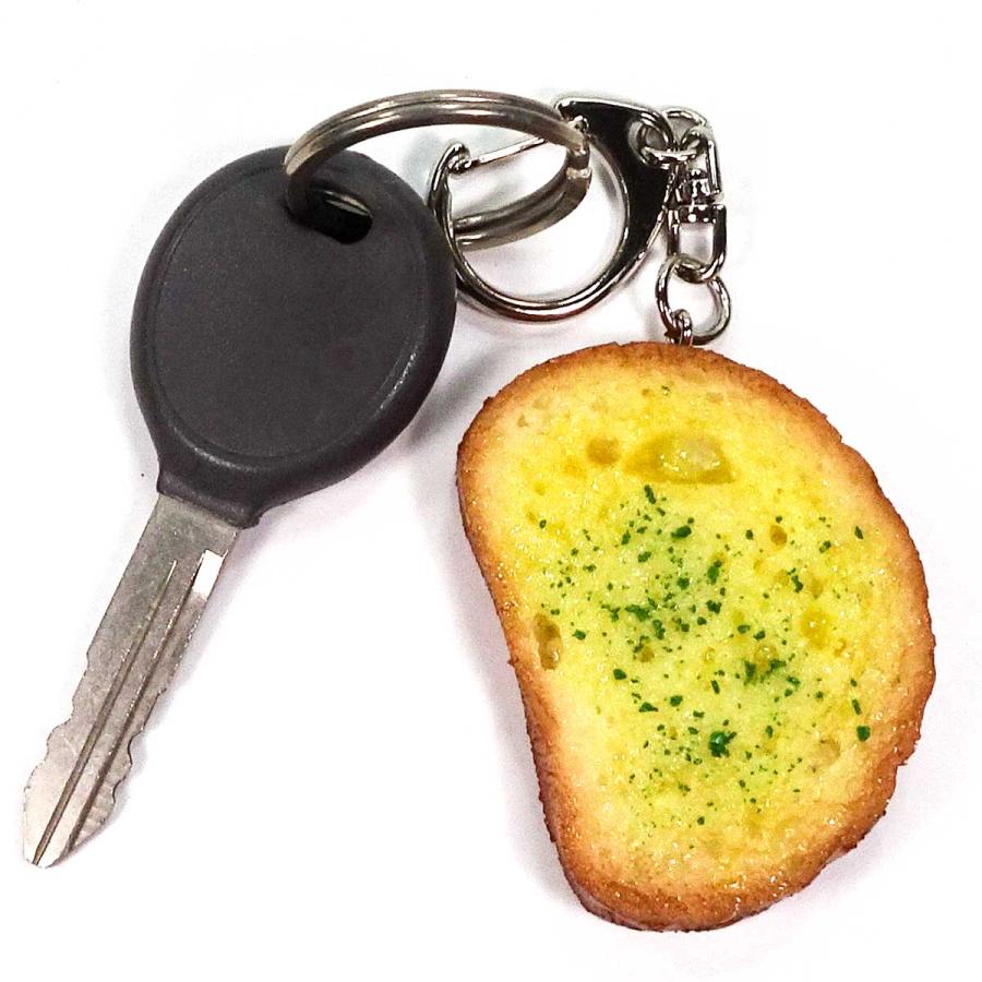 食品サンプル 食べちゃいそうな ラスク (ガーリックバター シュガーバター)  キーホルダー ストラップ |  | 01