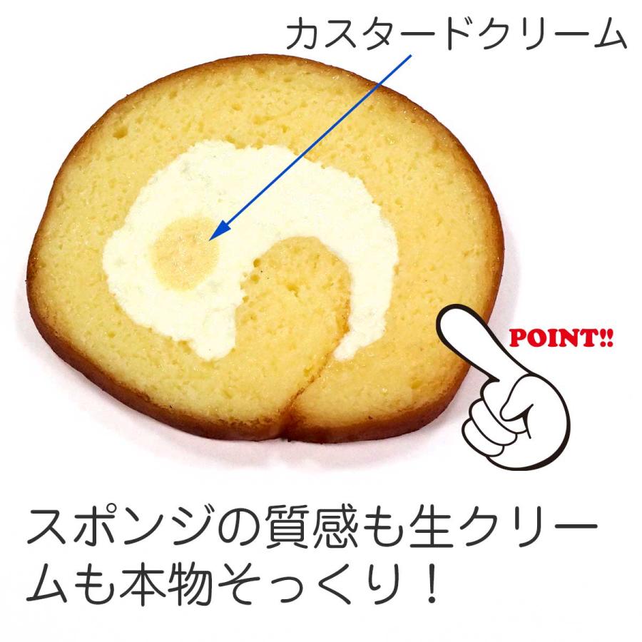 食べちゃいそうな 食品サンプル コースター ロールケーキ (POH