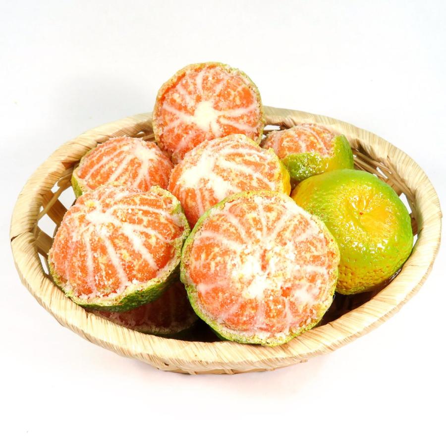 食品サンプル 食べちゃいそうな まるごと 青みかん キーホルダー