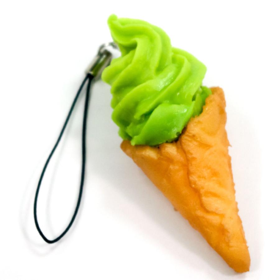 食品サンプル 食べちゃいそうな ソフトクリーム キーホルダー