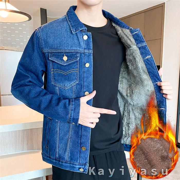 豪華で新しい ジージャン Gジャン メンズ ボアデニムジャケット アウター 通学 通勤 防風 男性用 カジュアル 冬物 ジーンズ コート 防寒 厚手 裏 ボア ブルゾン ボアgジャン その他コート アウター カラー ブルー qhema Com