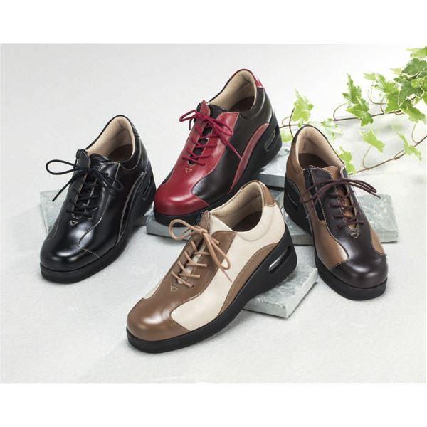 公式 特選 エアソール付き山羊革ソフトシューズ レッド ダークブラウン 22 5cm 高級百貨店 Www Superavila Com