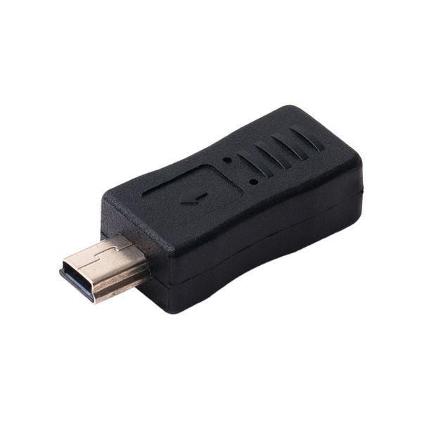 【楽天ランキング1位】 microB-miniB USB2.0 ミヨシ （まとめ） コネクタ変換アダプタ 〔×10セット〕 USA-MCMI ブラック その他周辺機器