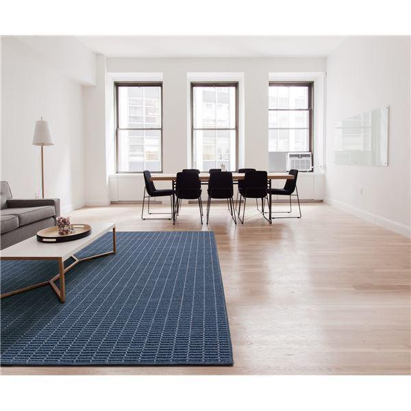 海外 安い 防炎 カーペット 絨毯 江戸間6畳 ネイビー ホットカーペット ロボット掃除機対応 日本製 ルシエ プレーベル 代引不可 アウトレット特価 Funindes Org