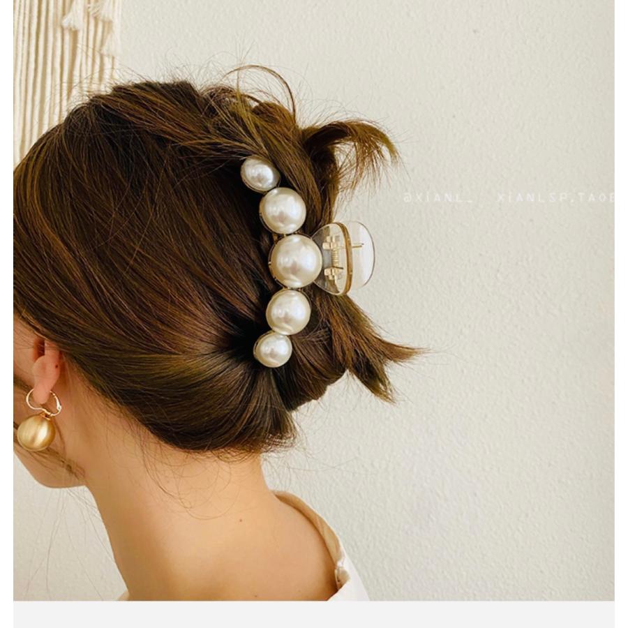 ヘアクリップ 大きめ バンスクリップ 韓国 簡単 挟む 時短 大粒パール へアクセサリー バレッタ 韓国 使い方 大人 Barrette005 Cocoroshop 通販 Yahoo ショッピング