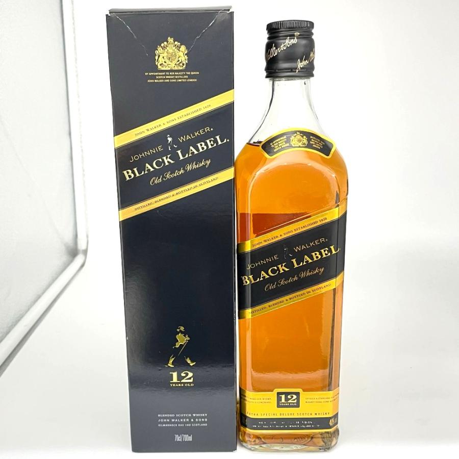Johnnie Walker ジョニーウォーカー ウイスキー ブラックラベル 推定1990年代流通品 12年 金淵ラベル 700ml 40％ 洋酒 古酒 未開栓 | 