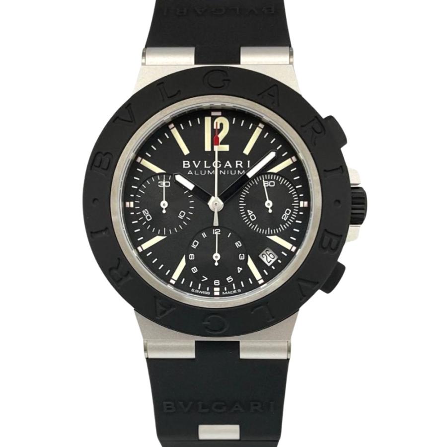 BVLGARI 腕時計 103868 BB41ATCH ブルガリ アルミニウム クロノグラフ 41m アルミ×ラバー ブラック 自動巻き メンズ | BVLGARI | 01