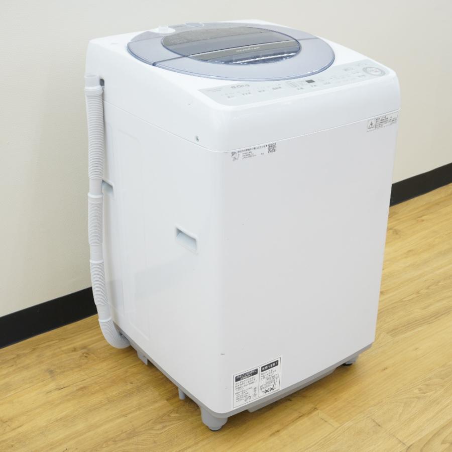 配送設置無料 シャープ SHARP ES-GV8B-S [全自動洗濯機 (8kg) シルバー系]
