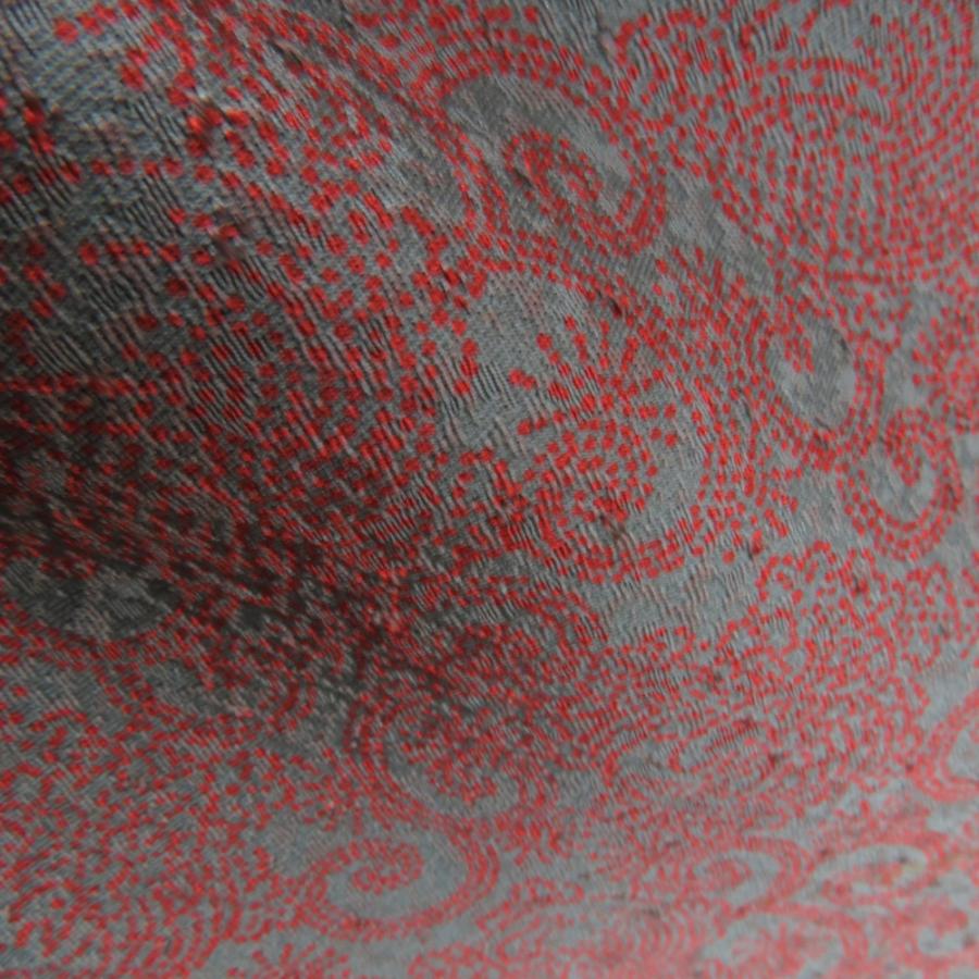 小紋 鶴亀緑喜 袷 広衿 紫色 灰緑色 正絹 丹後ちりめん カジュアル着物 仕立て上がり 身丈158cm |  | 03