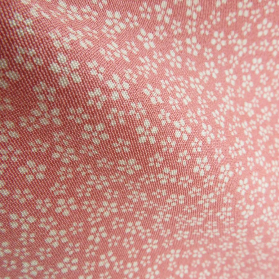 小紋 小梅柄 袷 広衿 桃色 正絹 仕立て上がり カジュアル着物 身丈157cm |  | 03