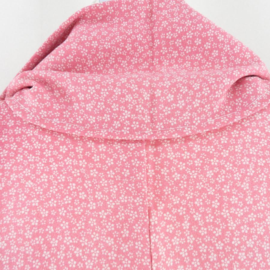 小紋 小梅柄 袷 広衿 桃色 正絹 仕立て上がり カジュアル着物 身丈157cm |  | 04