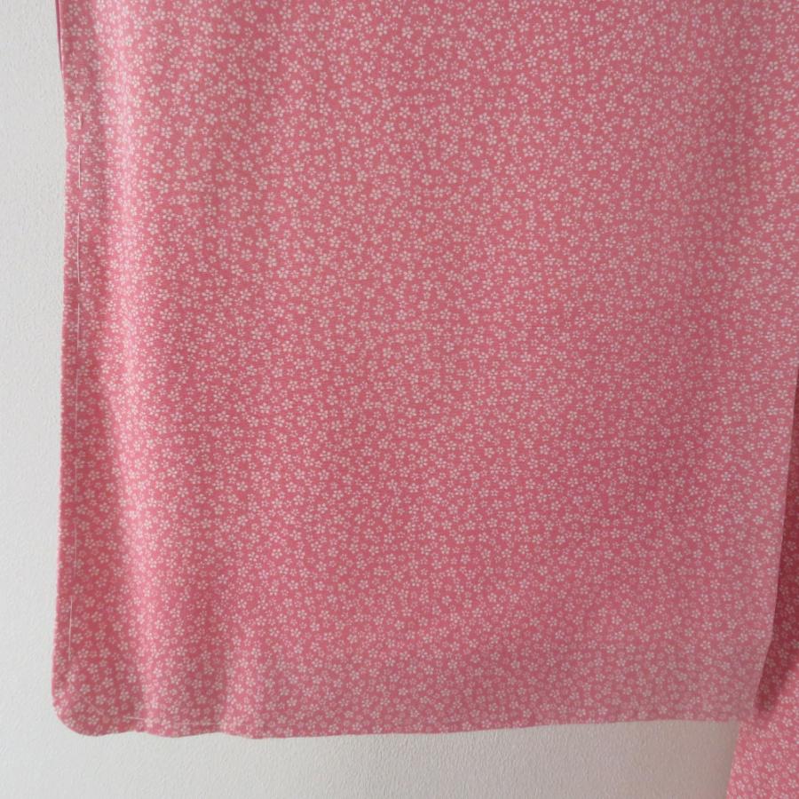 小紋 小梅柄 袷 広衿 桃色 正絹 仕立て上がり カジュアル着物 身丈157cm |  | 08