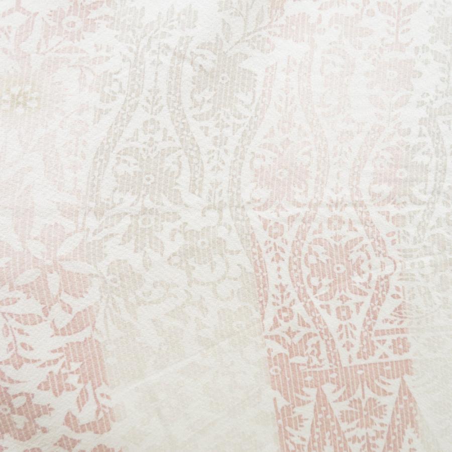 小紋 花立涌にグラデーション文様 袷 広衿 ベージュ色 正絹 仕立て上がり カジュアル着物 身丈151cm |  | 02