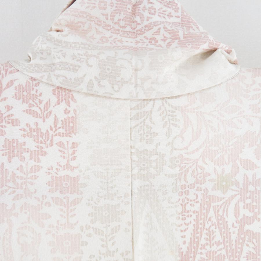 小紋 花立涌にグラデーション文様 袷 広衿 ベージュ色 正絹 仕立て上がり カジュアル着物 身丈151cm |  | 05