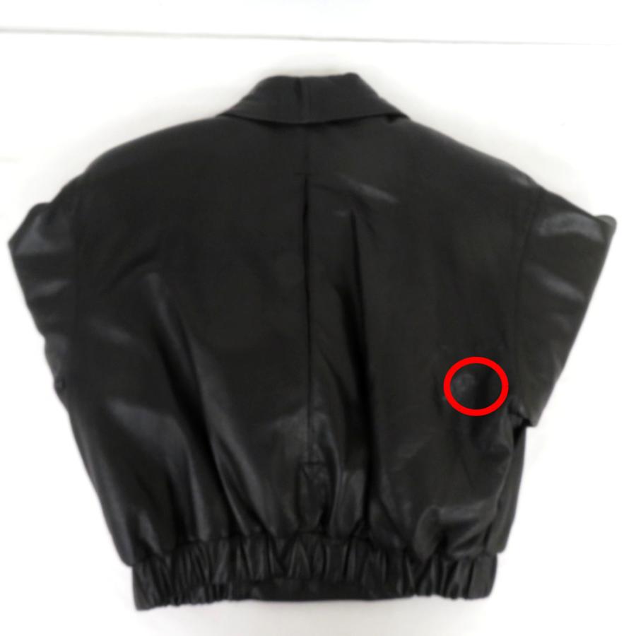 美品 ラムレザージャケット 中綿入り メンズL ブラック 昭和レトロ 肩パット |  | 01