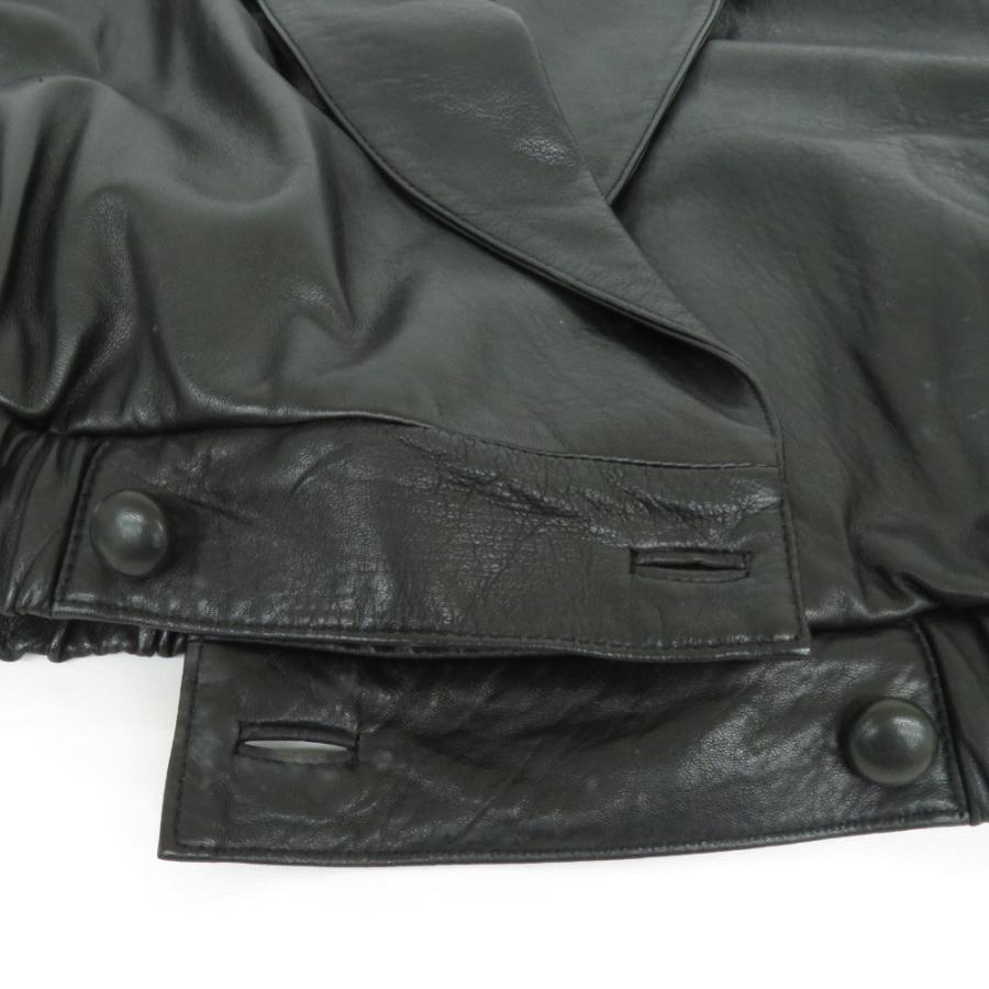 美品 ラムレザージャケット 中綿入り メンズL ブラック 昭和レトロ 肩パット |  | 06