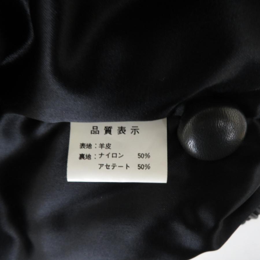 美品 ラムレザージャケット 中綿入り メンズL ブラック 昭和レトロ 肩パット |  | 08