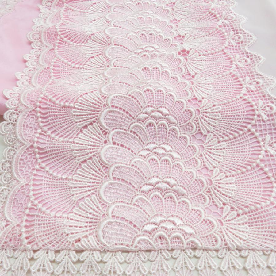 ショール ベルベット 2点セット レーヨン 赤色 桃色 レース刺繍 長さ140cm |  | 07