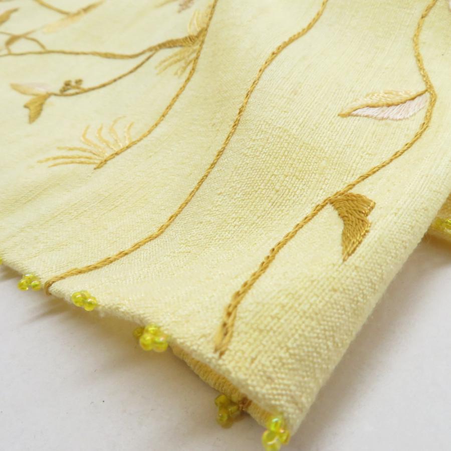 ショール 絹紬・レーヨンレース ２点セット 黄色 黒色 レース刺繍 夏用冬用 |  | 04