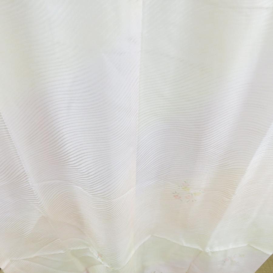 襦袢 桜文様 暈し 薄桃橙色 落款付 正絹 バチ衿 袖無双 長襦袢 仕立て上がり 女性着物用 身丈132cm |  | 02