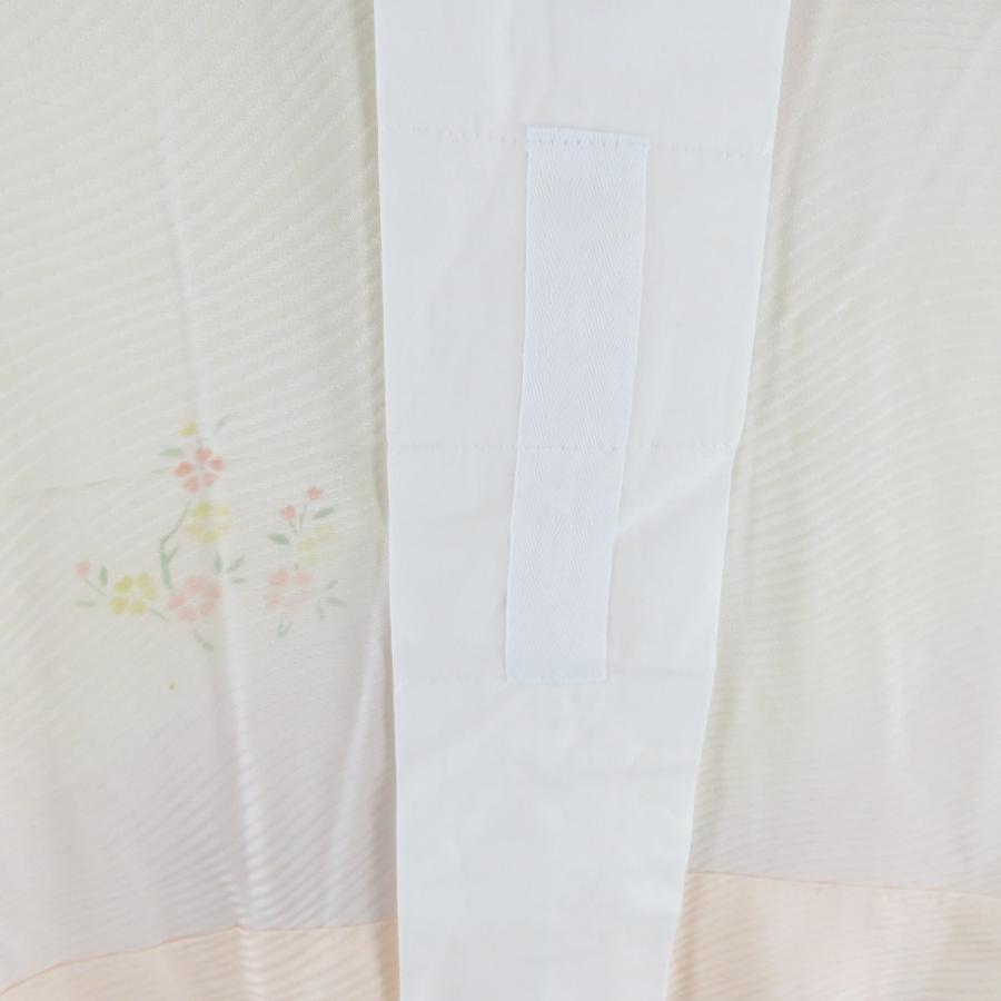 襦袢 桜文様 暈し 薄桃橙色 落款付 正絹 バチ衿 袖無双 長襦袢 仕立て上がり 女性着物用 身丈132cm |  | 03