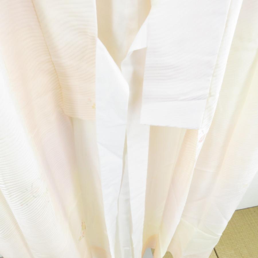 襦袢 桜文様 暈し 薄桃橙色 落款付 正絹 バチ衿 袖無双 長襦袢 仕立て上がり 女性着物用 身丈132cm |  | 05