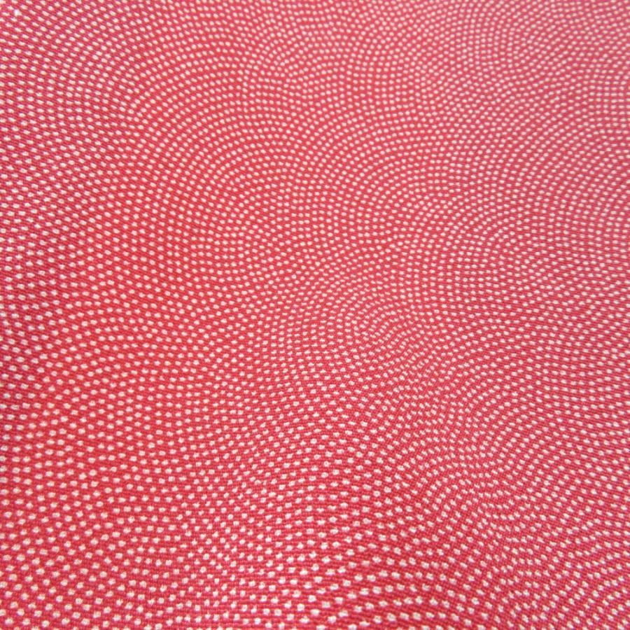 江戸小紋 鮫文 赤桃色 袷 広衿 紋なし 正絹 カジュアル 仕立て上がり着物 身丈158cm |  | 02