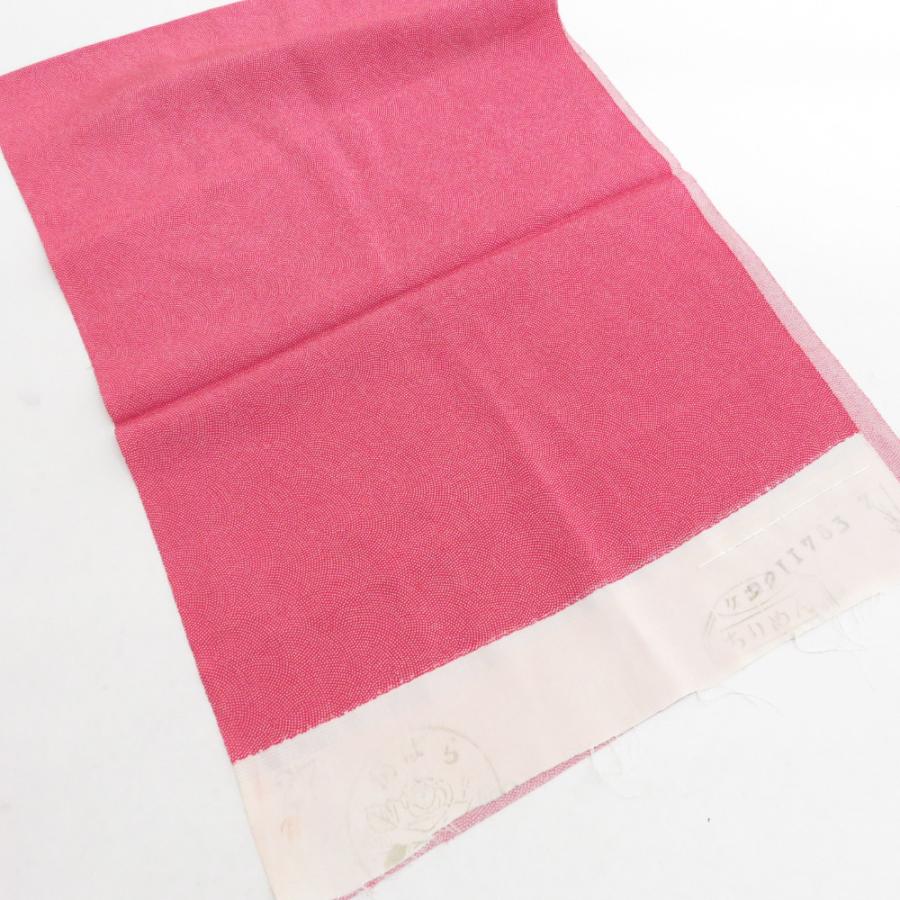 江戸小紋 鮫文 赤桃色 袷 広衿 紋なし 正絹 カジュアル 仕立て上がり着物 身丈158cm |  | 08