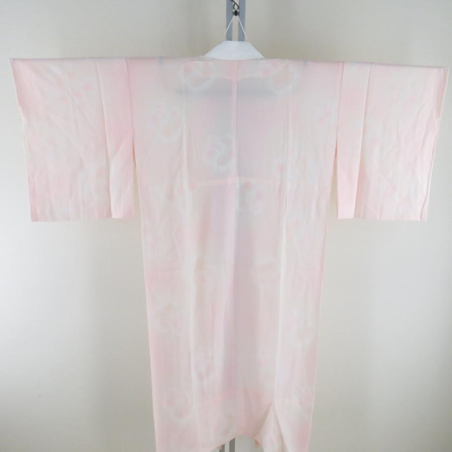 襦袢 ぼかしに蝶文様 桃色 正絹 バチ衿 袖無双 長襦袢 仕立て上がり 女性着物用 身丈130cm |  | 01