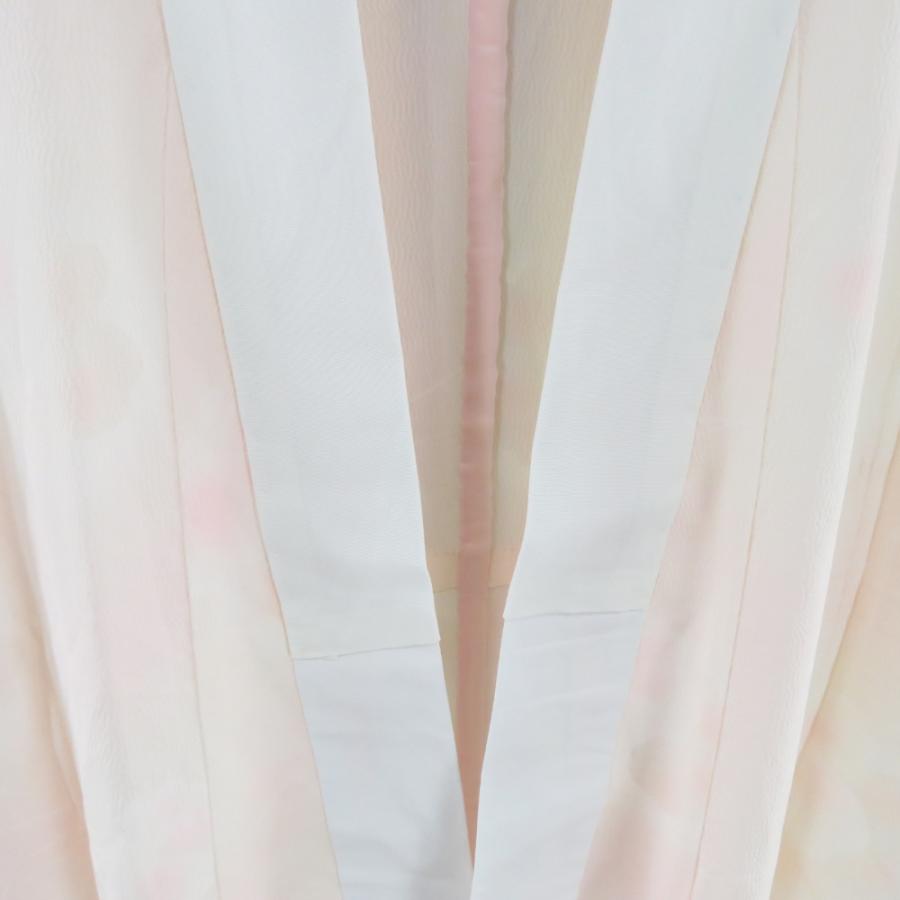 襦袢 ぼかしに蝶文様 桃色 正絹 バチ衿 袖無双 長襦袢 仕立て上がり 女性着物用 身丈130cm |  | 04