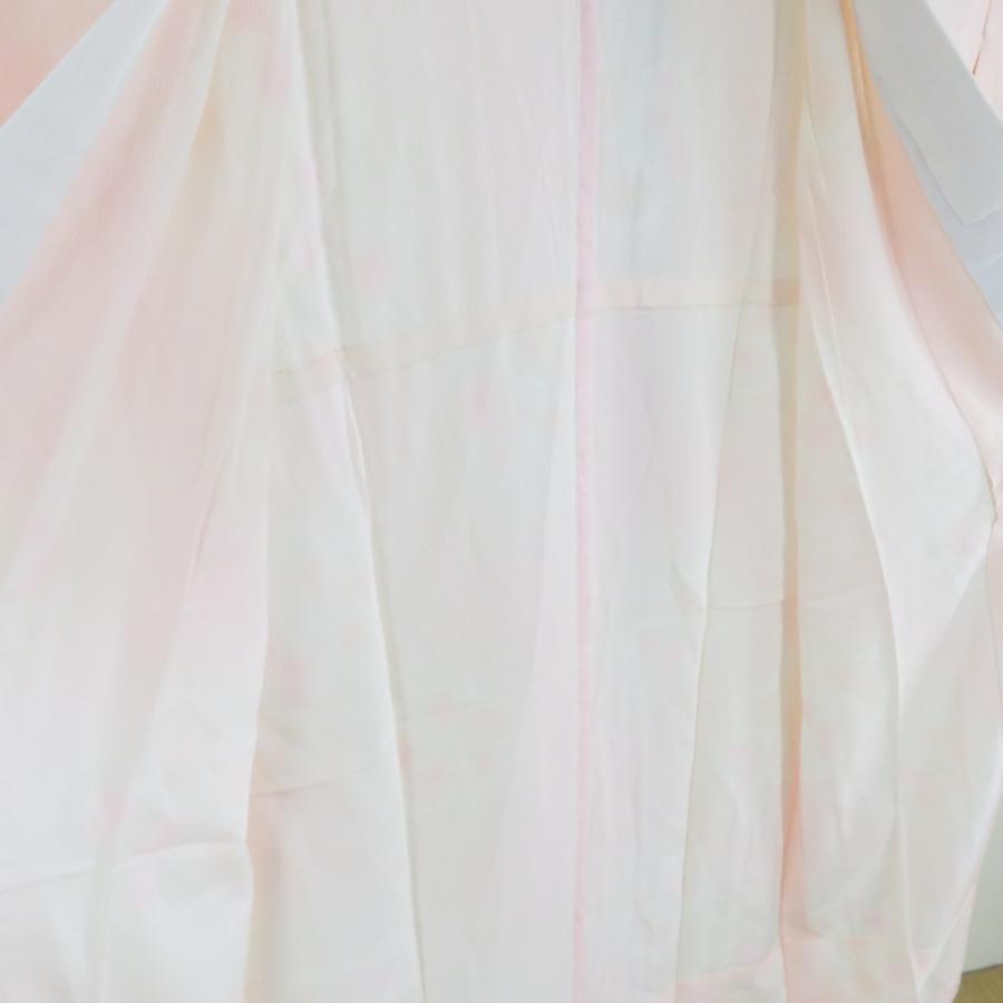 襦袢 ぼかしに蝶文様 桃色 正絹 バチ衿 袖無双 長襦袢 仕立て上がり 女性着物用 身丈130cm |  | 05