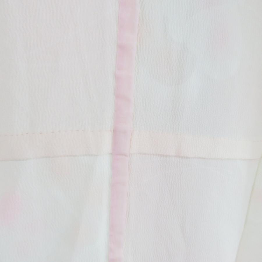 襦袢 ぼかしに蝶文様 桃色 正絹 バチ衿 袖無双 長襦袢 仕立て上がり 女性着物用 身丈130cm |  | 06