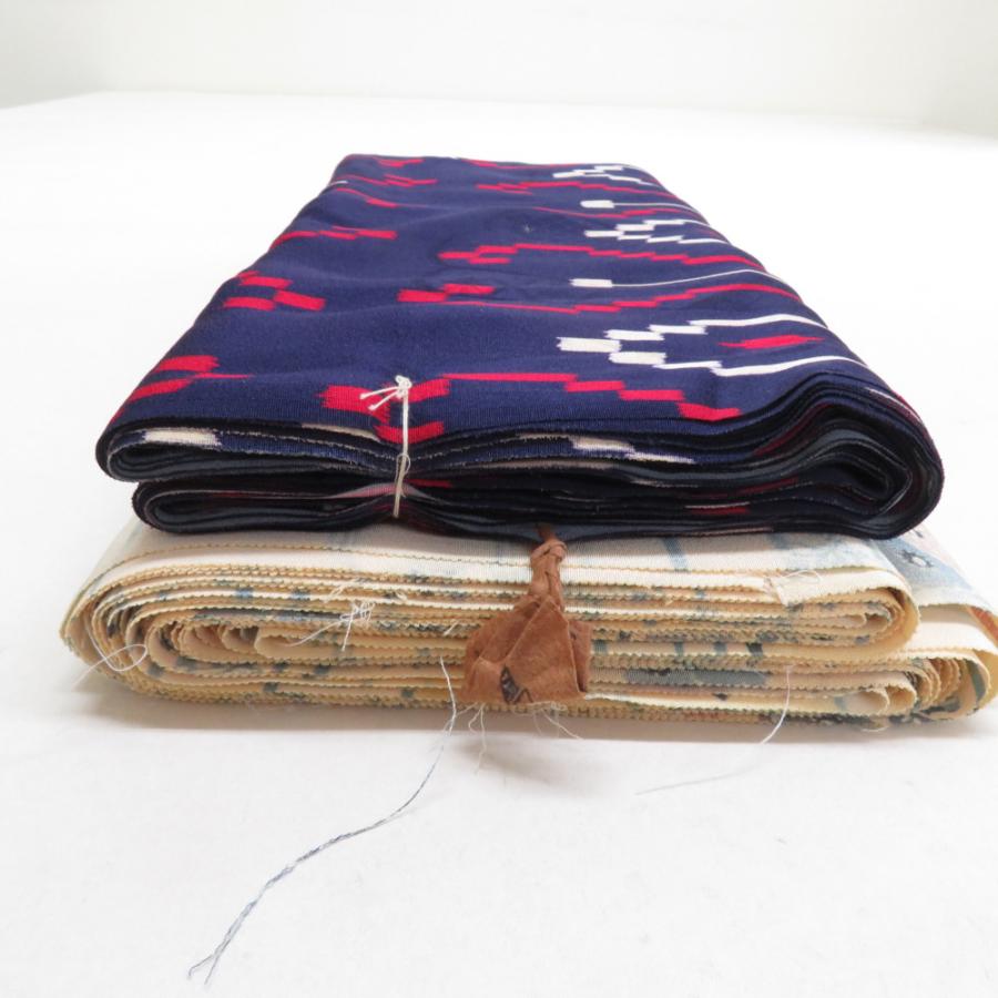 反物 小紋 着尺 正絹 2点セット 960g 女性着物用 生地 未仕立て カジュアル 普段着物 和裁練習 |  | 05