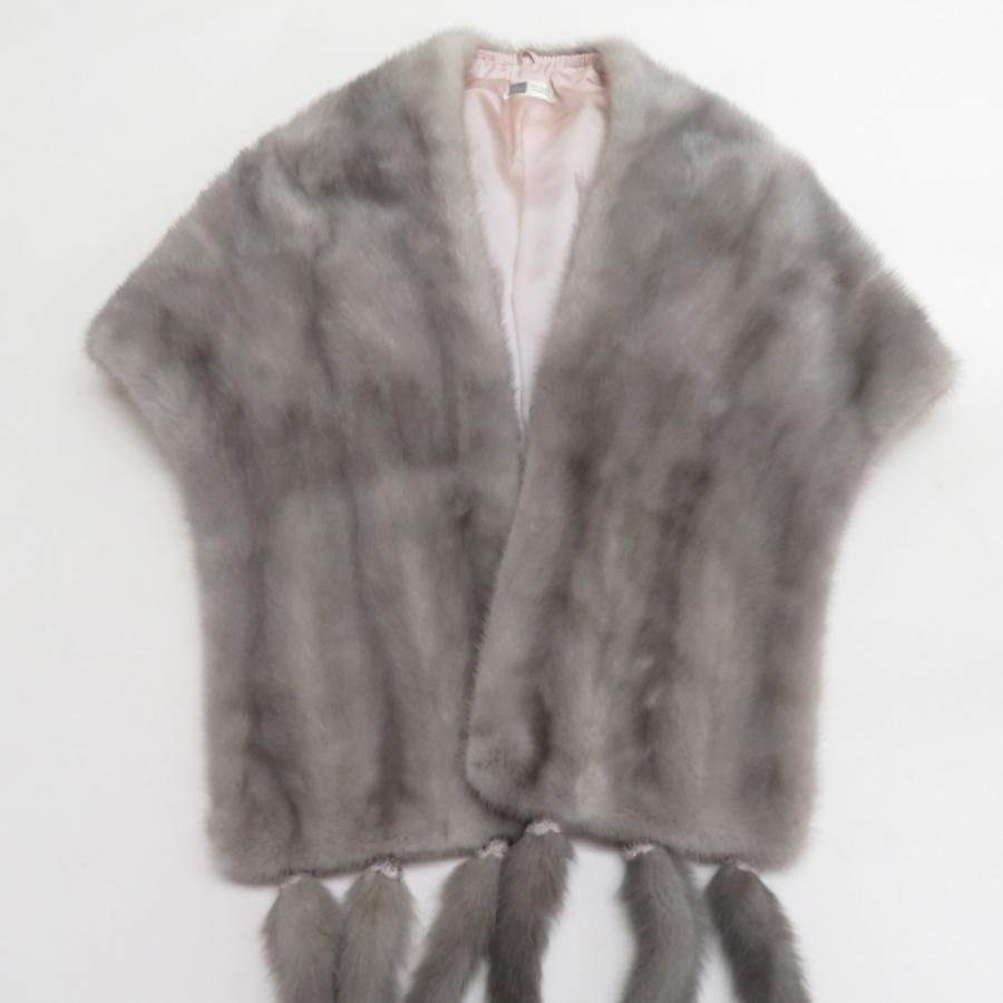 SAGA MINK サガミンク ショール レディース グレー 房付き 本毛皮 長さ150cm 最大幅40cm 成人式 晴れ着 振袖 防寒 長さ150cm |  | 02