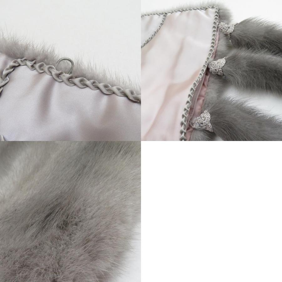 SAGA MINK サガミンク ショール レディース グレー 房付き 本毛皮 長さ150cm 最大幅40cm 成人式 晴れ着 振袖 防寒 長さ150cm |  | 09