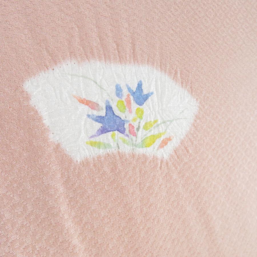 襦袢 絞り 鹿の子地紋 灰桃色 作家物 落款付 正絹 バチ衿 袷仕立て 長襦袢 仕立て上がり 女性着物用 身丈137cm |  | 03