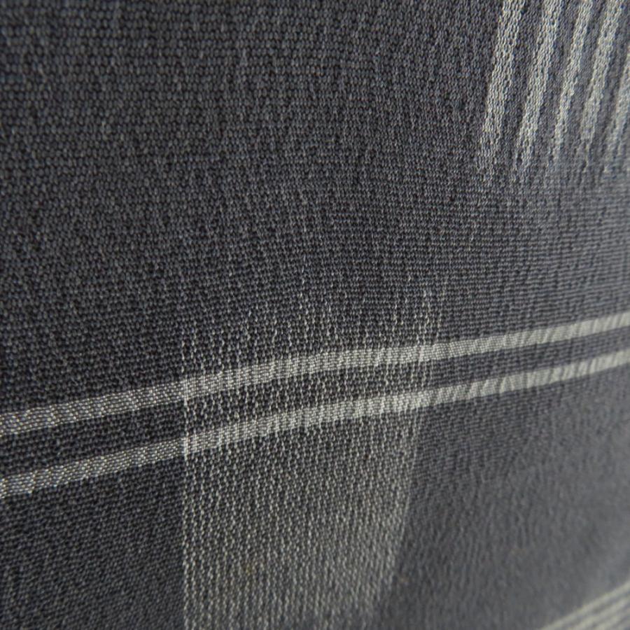 子供着物 アンティーク 縞文様 灰色 バチ衿 袷 カジュアルきもの レトロ 身丈137cm |  | 02